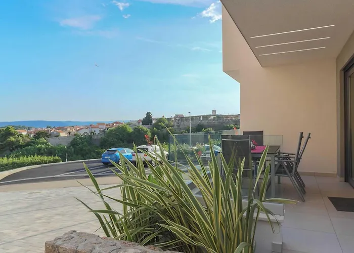 Luxury Beachfront Krk With Terrace - One Bedroom With Terrace Apartman
